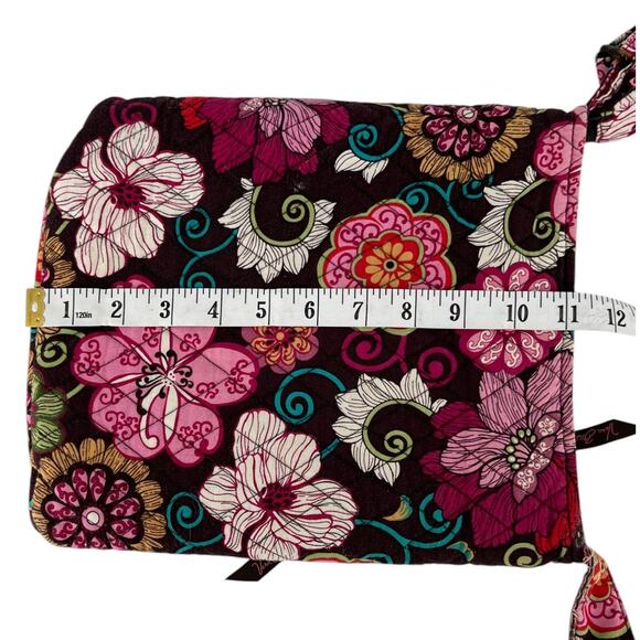 Vera Bradley Mod Floral Pink Quilted Hipster Crossbody Messenger Shoulder Bag Co - Picture 13 of 15